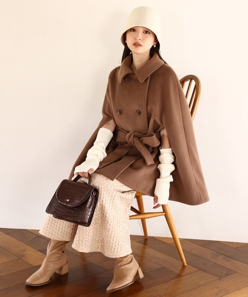 one after another NICE CLAUP（ワンアフターアナザーナイスクラップ）の「NCロゴ刺繍入りクローシュハット（ハット・レディース・アイボリー/ブラック/キャメル・FREE）」の21枚目の写真