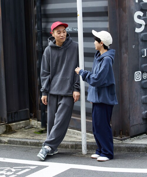 FREAK'S STORE（フリークスストア）の「FREAK'S STORE/フリークスストア HEAVY WEIGHT PIGMENT PIGMENT HOODY/フードパーカー（パーカー・メンズ・チャコール/ネイビー・SMALL/MEDIUM/LARGE）」の5枚目の写真