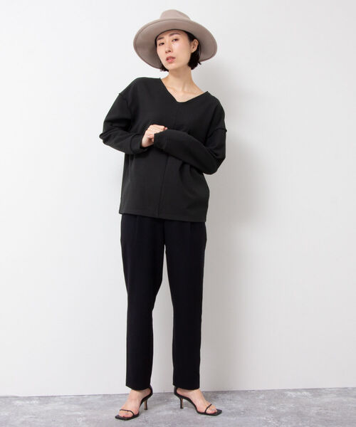 NOLLEY’S(ノーリーズ)の「両面起毛イージーテーパードパンツ(その他パンツ・レディース・ブラック/ネイビー/ライトパープル/ホワイト・40/34/38/36)」の12枚目の写真