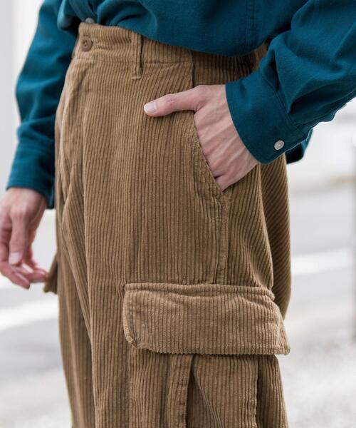 coen（コーエン）の「コーデュロイ6ポケットカーゴパンツ（カーゴパンツ・メンズ・ブラック/ベージュ・S/M/L/XL）」の13枚目の写真