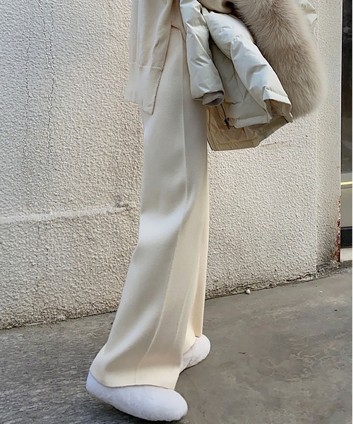 LOPASS（ロパス）の「ニットパンツ（その他パンツ・レディース・モカ/ブラック/グレー/アイボリー・FREE）」の2枚目の写真