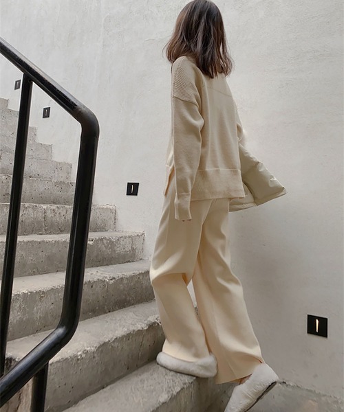 LOPASS（ロパス）の「ニットパンツ（その他パンツ・レディース・モカ/ブラック/グレー/アイボリー・FREE）」の13枚目の写真