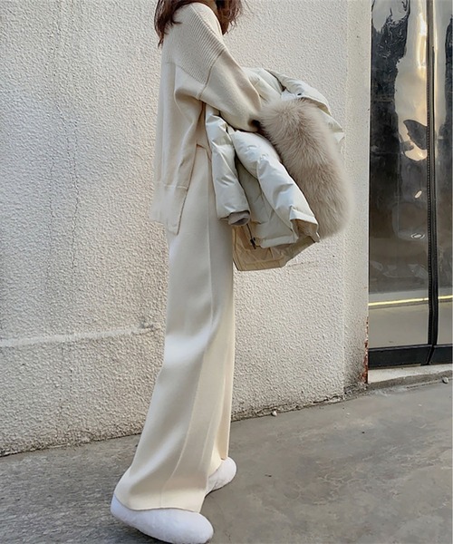 LOPASS（ロパス）の「ニットパンツ（その他パンツ・レディース・モカ/ブラック/グレー/アイボリー・FREE）」の10枚目の写真