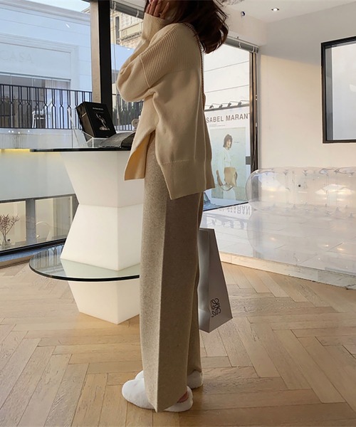 LOPASS（ロパス）の「ニットパンツ（その他パンツ・レディース・モカ/ブラック/グレー/アイボリー・FREE）」の16枚目の写真