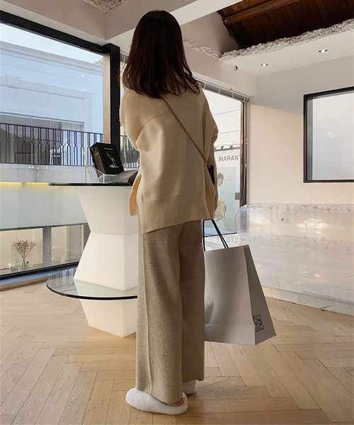 LOPASS（ロパス）の「ニットパンツ（その他パンツ・レディース・モカ/ブラック/グレー/アイボリー・FREE）」の6枚目の写真