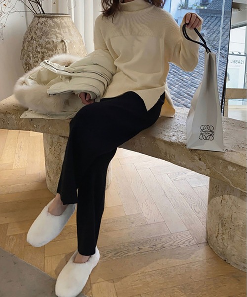 LOPASS（ロパス）の「ニットパンツ（その他パンツ・レディース・モカ/ブラック/グレー/アイボリー・FREE）」の11枚目の写真