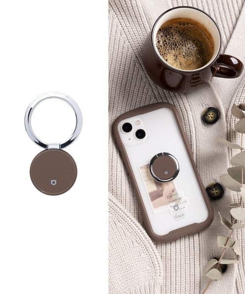 iFace（アイフェイス）の「スマホリング iFace Finger Ring Holder フラットタイプ 落下防止（スマホグッズ・レディース・ラベンダー/ダークブルー/ネイビー/ベージュ/レッド/ホワイト/パープル系その他/スモークピンク/カーキ/サックスブルー/ブラック/セージグリーン/グレー/ブラウン・FREE）」の5枚目の写真
