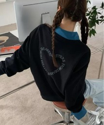 CLEA | バッグハートロゴ刺繍スウェットプルオーバー(スウェット)