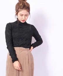 BRODIAEA シワ加工ニット ボトルネック