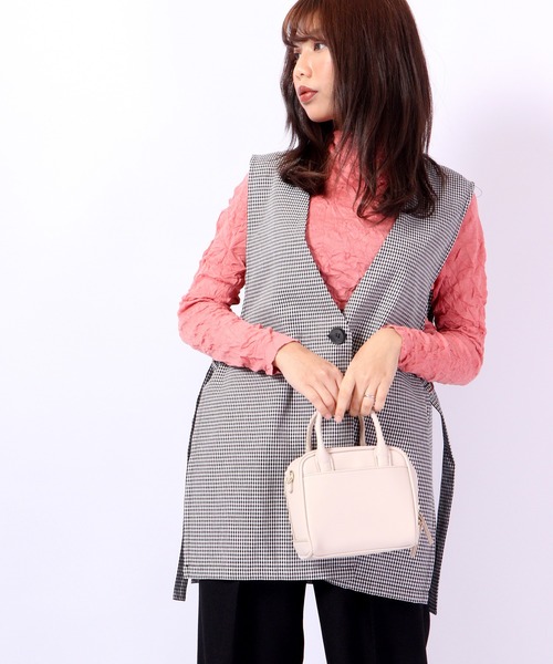 BRODIAEA(ブローディア)の「BRODIAEA シワ加工ニット ボトルネック(ニット/セーター・レディース・ブラック/グリーン/グリーン系その他/ピンク/グレー/グレイッシュベージュ/ブルーグレー/ライトグリーン/パープル/チェリーピンク・40)」の16枚目の写真