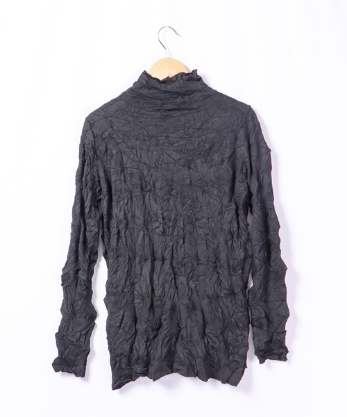 ニット セーター BRODIAEA シワ加工ニットボーダー ボトルネック レディース ニット セーター BRODIAEA シワ加工ニットボーダー ボトルネック