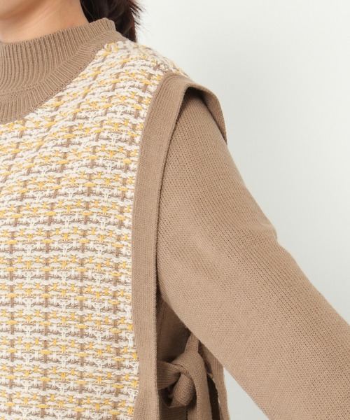 ikka（イッカ）の「【2点セット】ニットベストワンピースアンサンブル（ワンピース・レディース・ブラック/ブラウン・M/L）」の21枚目の写真