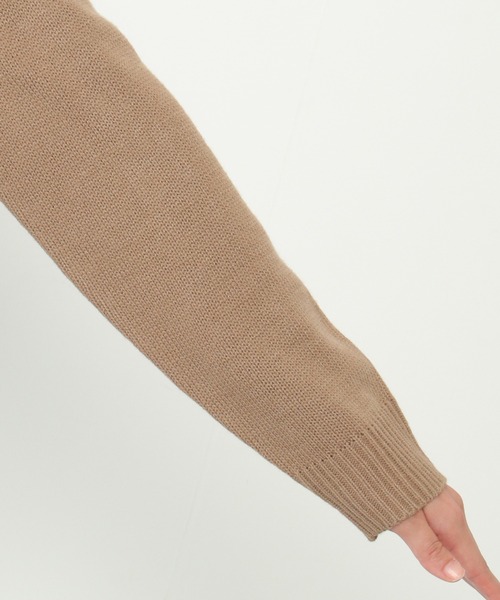 ikka（イッカ）の「【2点セット】ニットベストワンピースアンサンブル（ワンピース・レディース・ブラック/ブラウン・M/L）」の7枚目の写真