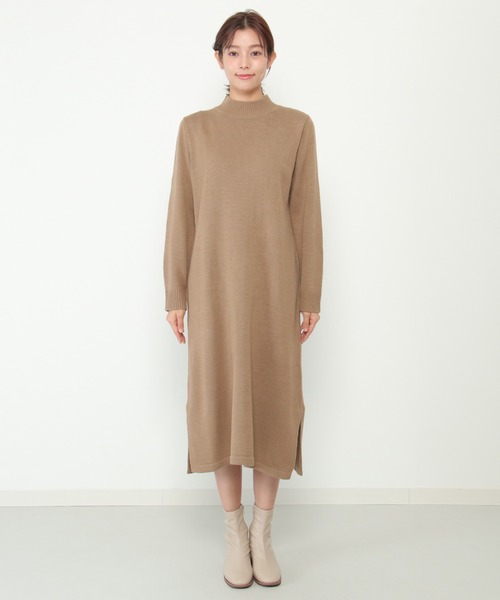 ikka（イッカ）の「【2点セット】ニットベストワンピースアンサンブル（ワンピース・レディース・ブラック/ブラウン・M/L）」の12枚目の写真