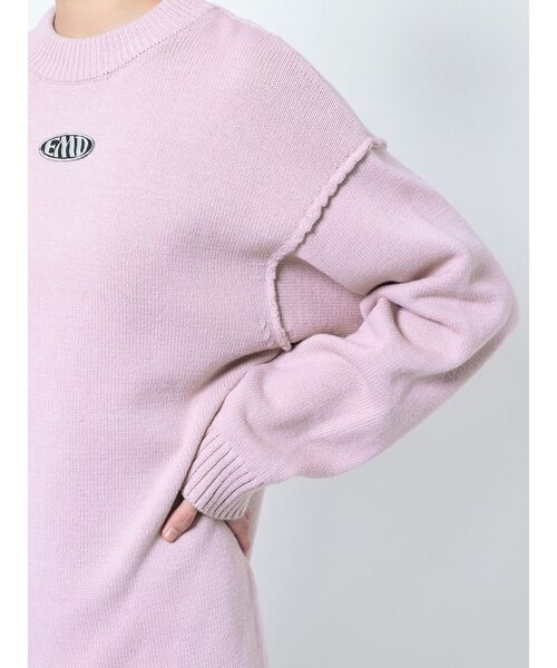 EMODA（エモダ）の「マークロゴオーバーニット（ニット/セーター・レディース・ホワイト/ブラック/ピンク/ブルー・FREE）」の20枚目の写真