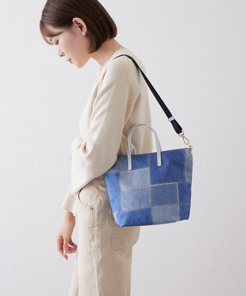 russet(ラシット)の「2WAYハンドルショルダーバッグ Pattern (CE-587)(ショルダーバッグ・レディース・ドット/ブラウン系カモフラージュ/ホワイト/ベージュ/インディゴブルー・FREE)」の13枚目の写真