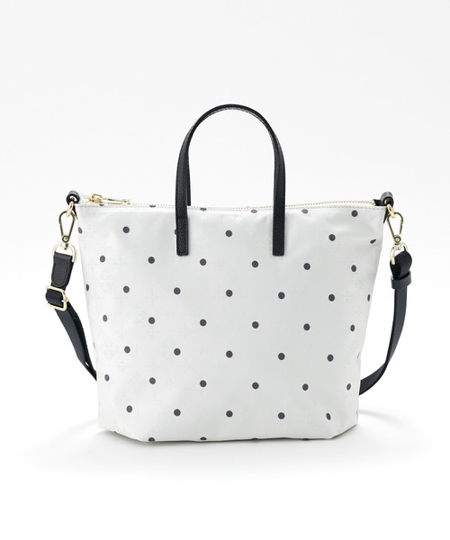 russet(ラシット)の「2WAYハンドルショルダーバッグ Pattern (CE-587)(ショルダーバッグ・レディース・ドット/ブラウン系カモフラージュ/ホワイト/ベージュ/インディゴブルー・FREE)」の19枚目の写真