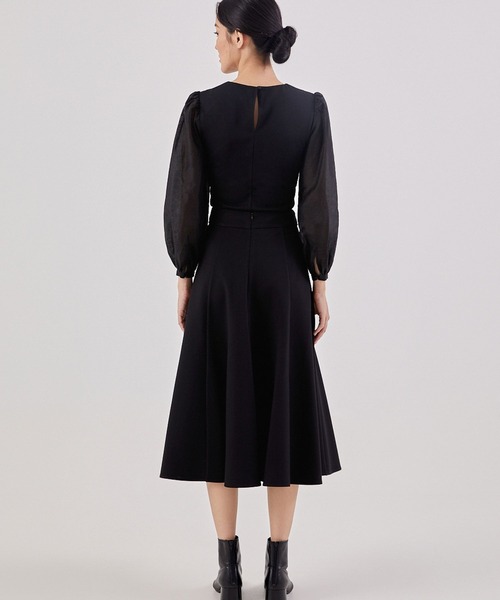 Love,Bonito(ラブボニート)の「ギャビー パネル フレアスカート(スカート・レディース・カーキ系/ブラック・SMALL/MEDIUM/LARGE/X-SMALL)」の15枚目の写真