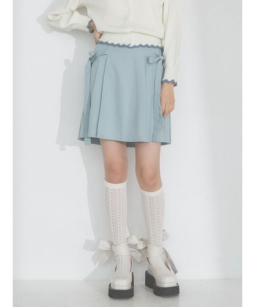 merry jenny（メリージェニー）の「リボンプリーツスカート（スカート・レディース・イエロー/ブルー/アイボリー・FREE）」の6枚目の写真