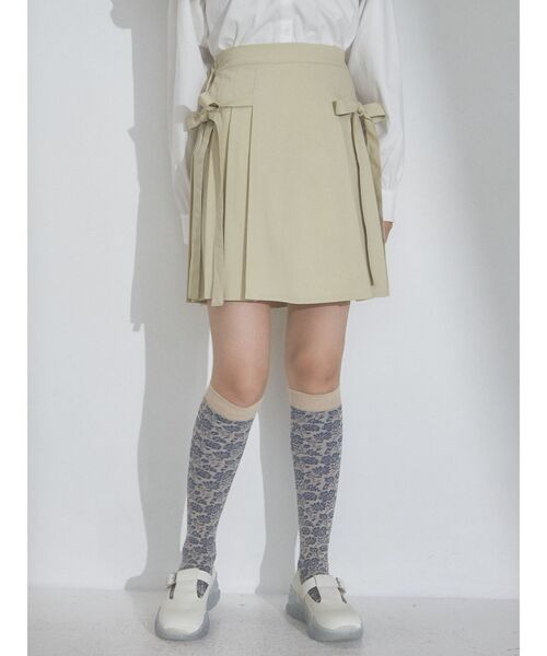 merry jenny（メリージェニー）の「リボンプリーツスカート（スカート・レディース・イエロー/ブルー/アイボリー・FREE）」の5枚目の写真