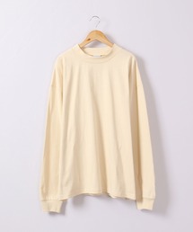JEMORGAN 天竺ワッペン付きロングスリーブモックネックビッグT