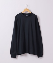 JEMORGAN 天竺ワッペン付きロングスリーブモックネックビッグT