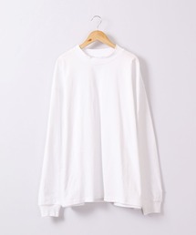 JEMORGAN 天竺ワッペン付きロングスリーブモックネックビッグＴ
