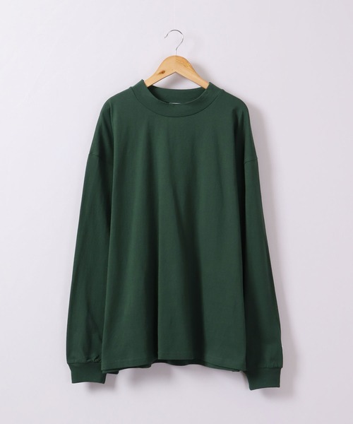 JEMORGAN(ジェーイーモーガン)の「JEMORGAN 天竺ワッペン付きロングスリーブモックネックビッグT(Tシャツ/カットソー・メンズ・ネイビー/ライトグレー/グリーン/ベージュ/サーモンピンク/ブラック/オフホワイト・XL/M/L)」の6枚目の写真