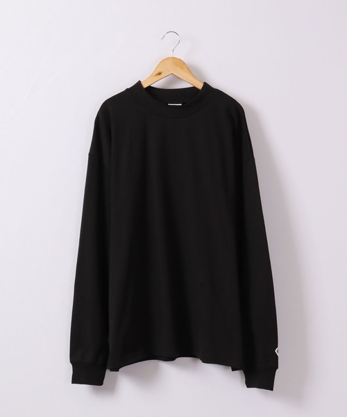 JEMORGAN(ジェーイーモーガン)の「JEMORGAN 天竺ワッペン付きロングスリーブモックネックビッグT(Tシャツ/カットソー・メンズ・ネイビー/ライトグレー/グリーン/ベージュ/サーモンピンク/ブラック/オフホワイト・XL/M/L)」の4枚目の写真