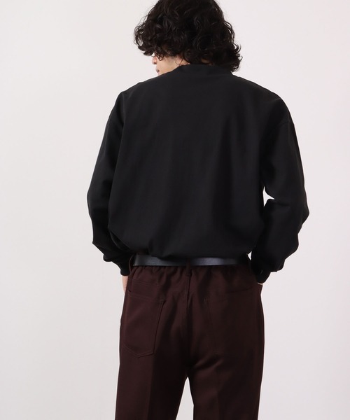JEMORGAN(ジェーイーモーガン)の「JEMORGAN 天竺ワッペン付きロングスリーブモックネックビッグT(Tシャツ/カットソー・メンズ・ネイビー/ライトグレー/グリーン/ベージュ/サーモンピンク/ブラック/オフホワイト・XL/M/L)」の15枚目の写真
