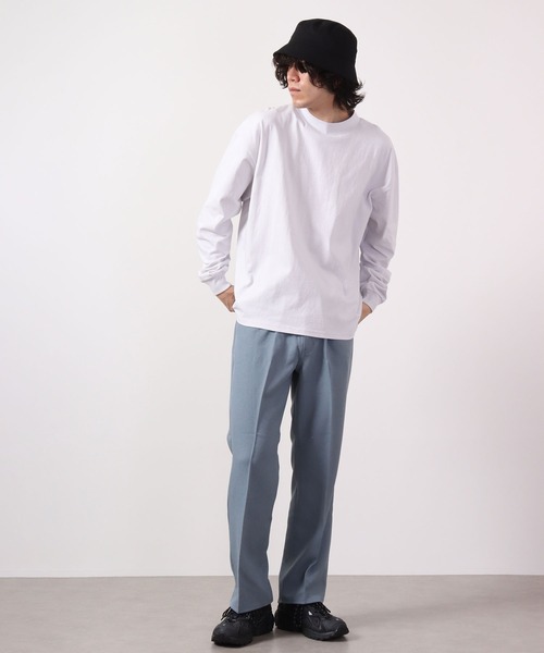 JEMORGAN(ジェーイーモーガン)の「JEMORGAN 天竺ワッペン付きロングスリーブモックネックビッグT(Tシャツ/カットソー・メンズ・ネイビー/ライトグレー/グリーン/ベージュ/サーモンピンク/ブラック/オフホワイト・XL/M/L)」の21枚目の写真