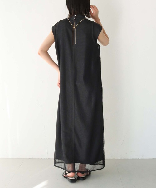 Lant Kalte（ラントカルテ）の「【Lant Kalte】メッシュアンサンブルワンピース（ワンピース・レディース・ブラック/カーキ・M）」の6枚目の写真