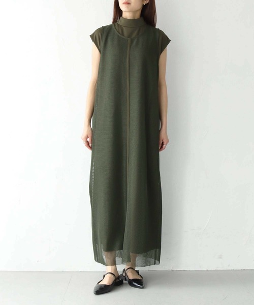 Lant Kalte（ラントカルテ）の「【Lant Kalte】メッシュアンサンブルワンピース（ワンピース・レディース・ブラック/カーキ・M）」の9枚目の写真