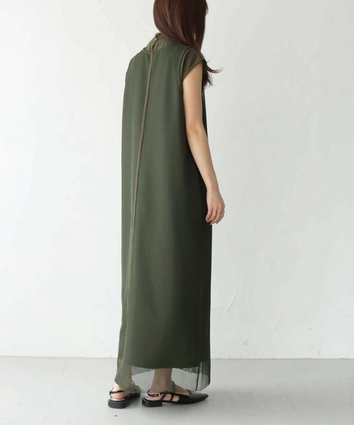 Lant Kalte（ラントカルテ）の「【Lant Kalte】メッシュアンサンブルワンピース（ワンピース・レディース・ブラック/カーキ・M）」の10枚目の写真