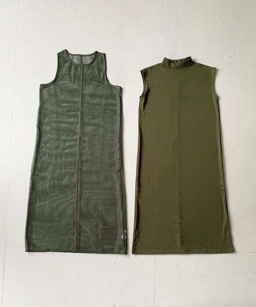 Lant Kalte（ラントカルテ）の「【Lant Kalte】メッシュアンサンブルワンピース（ワンピース・レディース・ブラック/カーキ・M）」の3枚目の写真