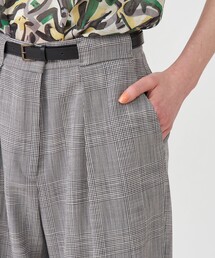 【美品】トゥモローランド シャイニーグレンチェックジレ パンツ セットアップ セール】 タッターグレンチェック 4-wayジレ （ベスト