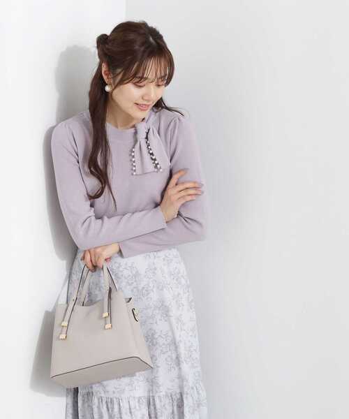 PROPORTION BODY DRESSING（プロポーションボディドレッシング）の「パールリボンタイニット / 1213170108（ニット/セーター・レディース・ブルー/パープル/ホワイト系その他・FREE）」の6枚目の写真