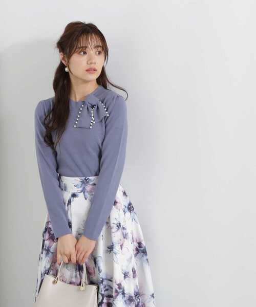 PROPORTION BODY DRESSING（プロポーションボディドレッシング）の「パールリボンタイニット / 1213170108（ニット/セーター・レディース・ブルー/パープル/ホワイト系その他・FREE）」の18枚目の写真