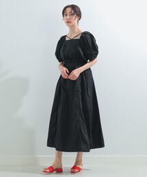 Ray BEAMS | Ray BEAMS / ネック ストラップ パフ ワンピース(ワンピース)