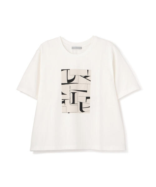 「JILL STUART」 長袖カットソー FREE ホワイト レディース JILL by STUART tシャツ ブラッシュロゴオーバーサイズロンT