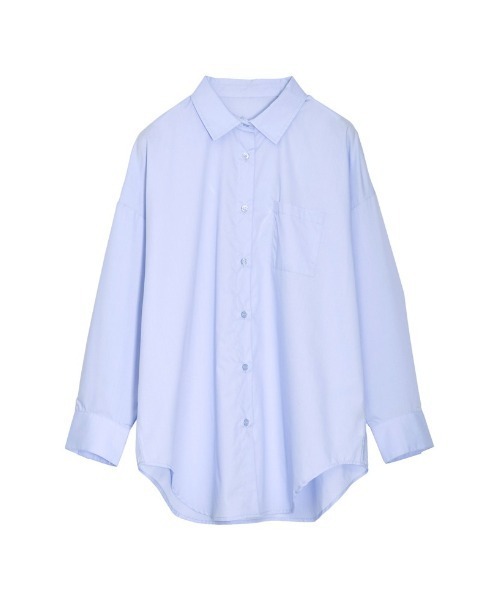 Re:EDIT(リエディ)の「ベーシックオーバーサイズシャツ(シャツ/ブラウス・レディース・ライトパープル/ライトブルー/ブラック/オフホワイト・MEDIUM/LARGE)」の3枚目の写真