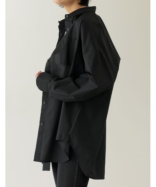 Re:EDIT(リエディ)の「ベーシックオーバーサイズシャツ(シャツ/ブラウス・レディース・ライトパープル/ライトブルー/ブラック/オフホワイト・MEDIUM/LARGE)」の7枚目の写真