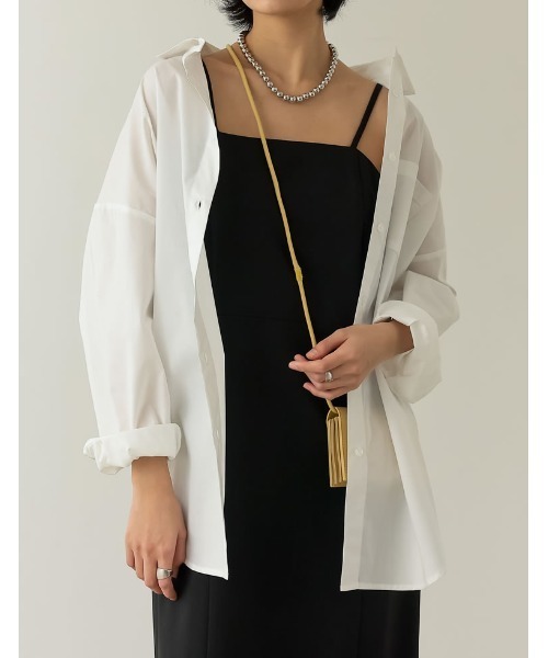 Re:EDIT(リエディ)の「ベーシックオーバーサイズシャツ(シャツ/ブラウス・レディース・ライトパープル/ライトブルー/ブラック/オフホワイト・MEDIUM/LARGE)」の13枚目の写真