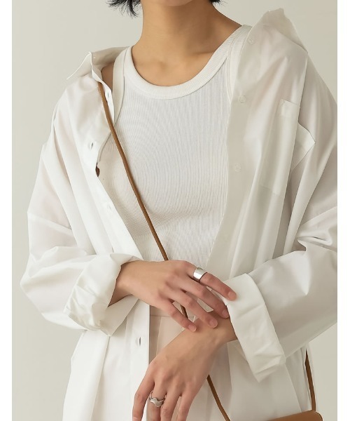 Re:EDIT(リエディ)の「ベーシックオーバーサイズシャツ(シャツ/ブラウス・レディース・ライトパープル/ライトブルー/ブラック/オフホワイト・MEDIUM/LARGE)」の18枚目の写真