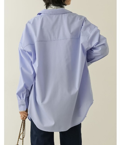 Re:EDIT(リエディ)の「ベーシックオーバーサイズシャツ(シャツ/ブラウス・レディース・ライトパープル/ライトブルー/ブラック/オフホワイト・MEDIUM/LARGE)」の22枚目の写真