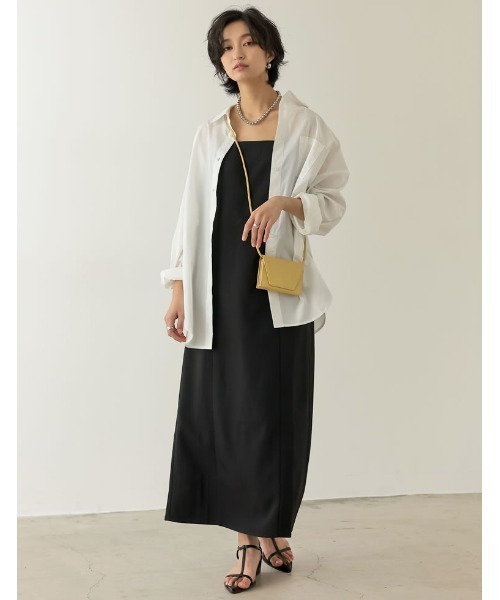 Re:EDIT(リエディ)の「ベーシックオーバーサイズシャツ(シャツ/ブラウス・レディース・ライトパープル/ライトブルー/ブラック/オフホワイト・MEDIUM/LARGE)」の16枚目の写真