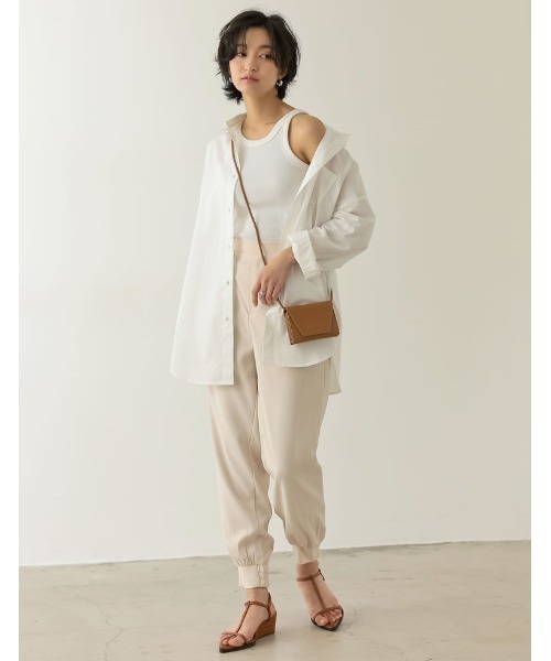 Re:EDIT(リエディ)の「ベーシックオーバーサイズシャツ(シャツ/ブラウス・レディース・ライトパープル/ライトブルー/ブラック/オフホワイト・MEDIUM/LARGE)」の20枚目の写真