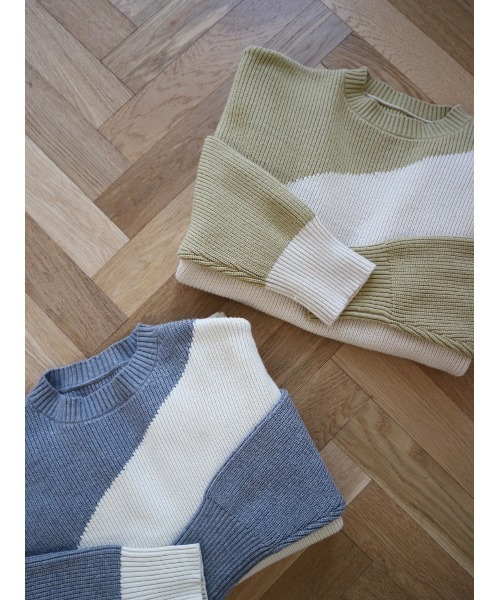TRUNC（トランクエイティーエイト）の「Bicolor Knit Pullover（ニット/セーター・レディース・グレー/イエロー・FREE）」の21枚目の写真