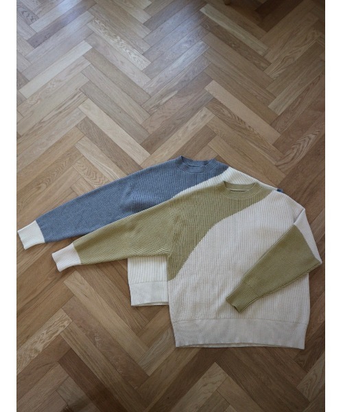 TRUNC（トランクエイティーエイト）の「Bicolor Knit Pullover（ニット/セーター・レディース・グレー/イエロー・FREE）」の17枚目の写真