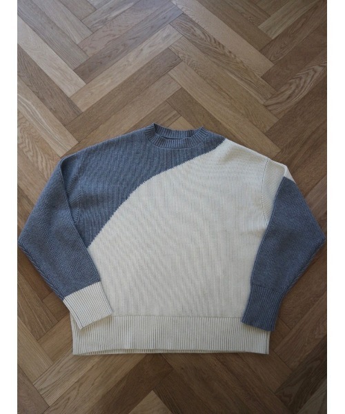 TRUNC（トランクエイティーエイト）の「Bicolor Knit Pullover（ニット/セーター・レディース・グレー/イエロー・FREE）」の6枚目の写真